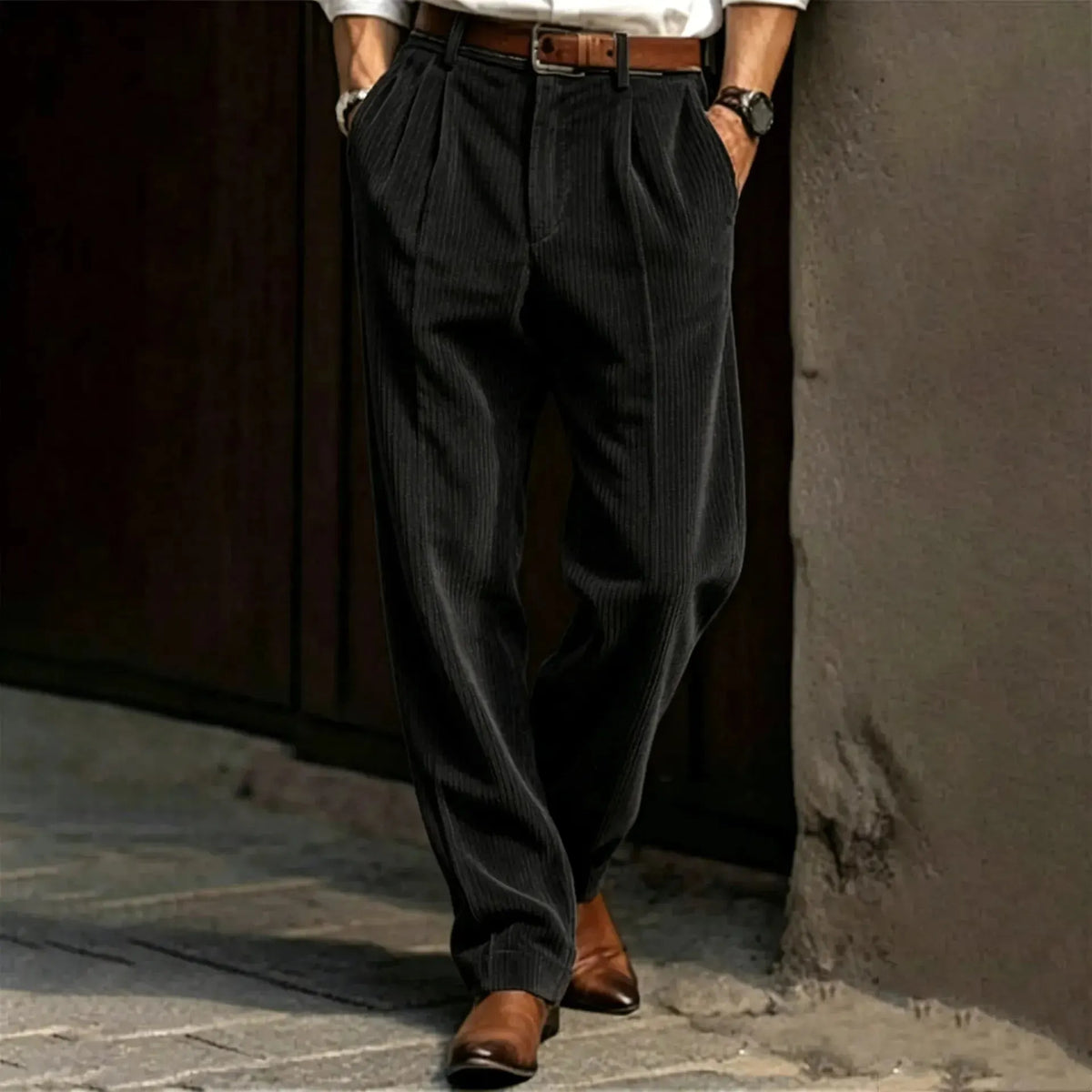 🔥 Today's Special: 50% Off ✨Vertical Stripe Pleated Wide‐Leg Trousers