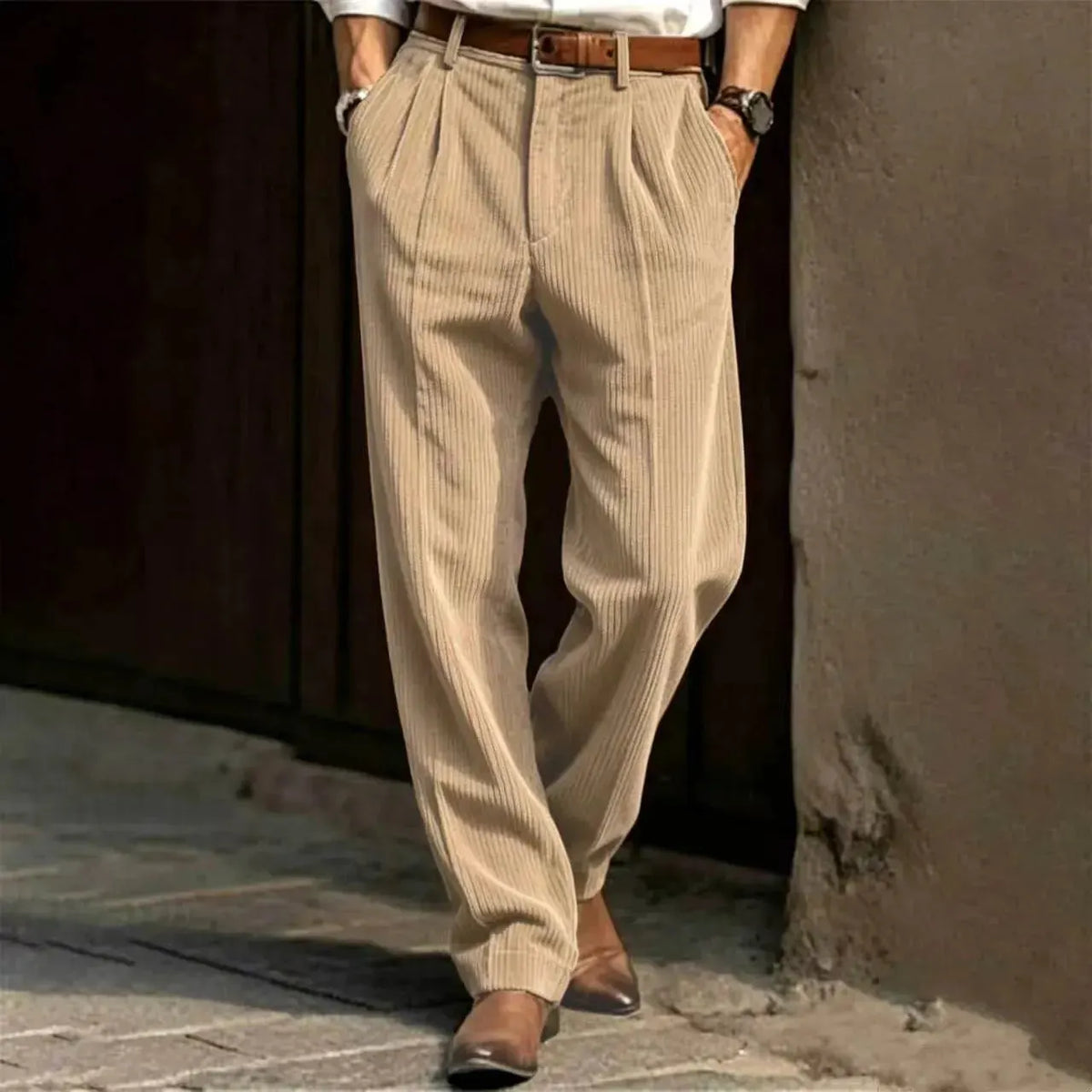 🔥 Today's Special: 50% Off ✨Vertical Stripe Pleated Wide‐Leg Trousers