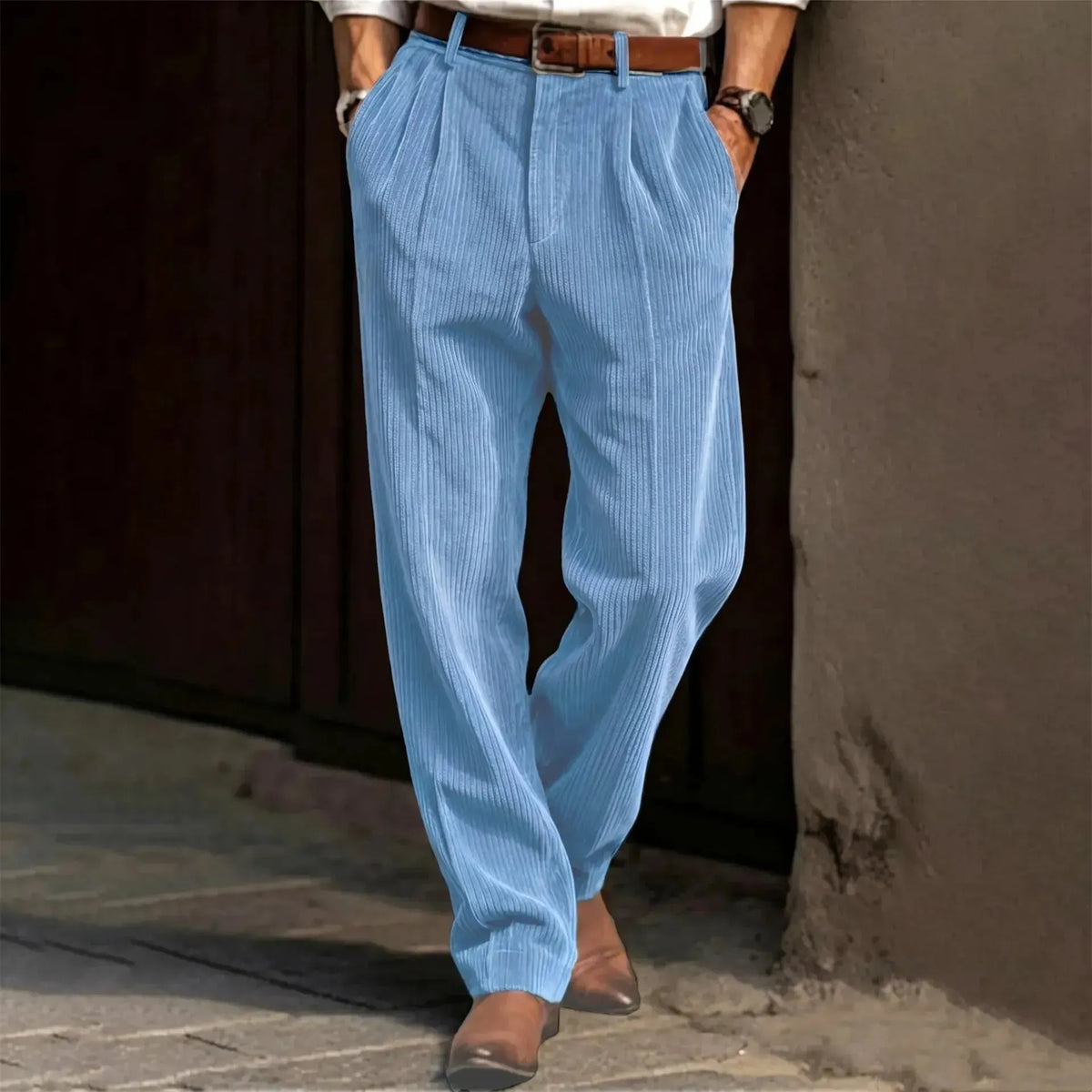 🔥 Today's Special: 50% Off ✨Vertical Stripe Pleated Wide‐Leg Trousers